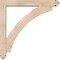 Ekena Millwork Thorton Arts and Crafts Smooth Bracket w/ Offset Brace, Douglas Fir, 5 1/2"W x 36"D x 36"H BKT0604X36X36THR03SDF - alternate 3
